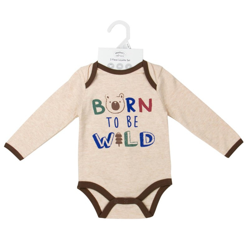 Hainute bebelusi set 3 piese Born to be wild - marimea 6-9 luni [2]