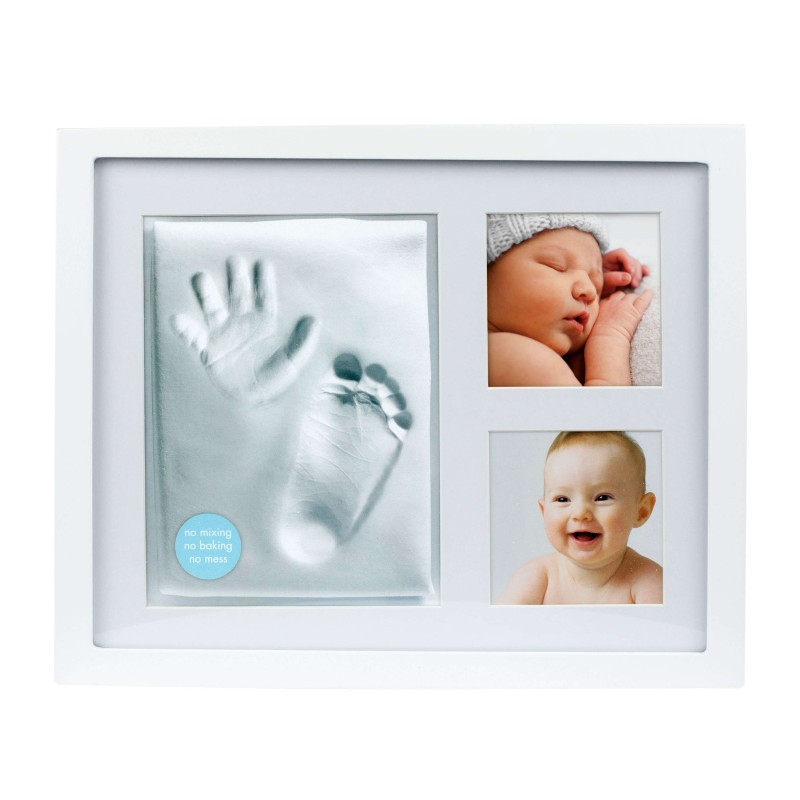 Kit amprenta mulaj bebe cu rama foto alba pentru 2 fotografii Pearhead [3]