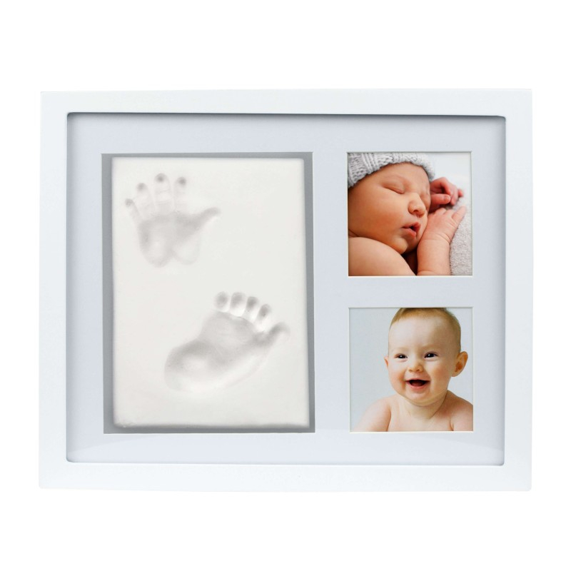 Kit amprenta mulaj bebe cu rama foto alba pentru 2 fotografii Pearhead [1]