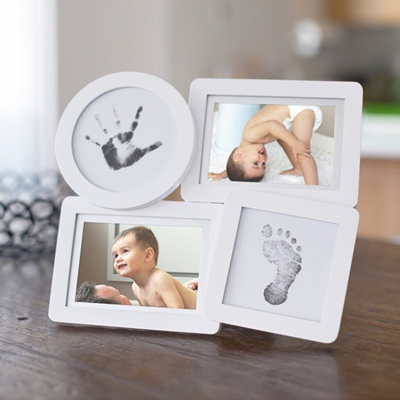 Kit rama foto multipla cu amprente din cerneala pentru manuta si piciorus - Pearhead [5]