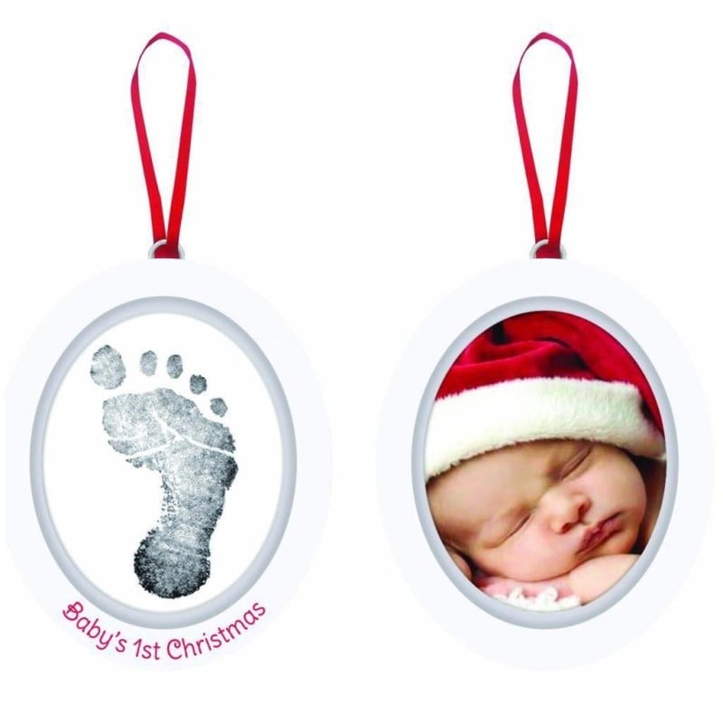 Kit rama foto ovala cu amprenta din cerneala Baby's First Christmas - Pearhead [1]