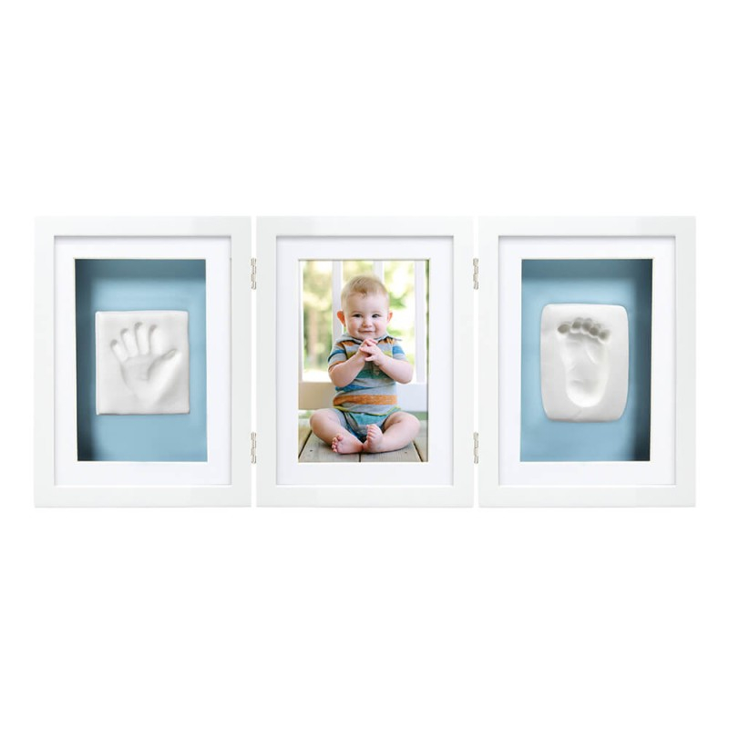 Kit rama foto tripla cu amprente manuta si piciorus bebe - Pearhead [3]