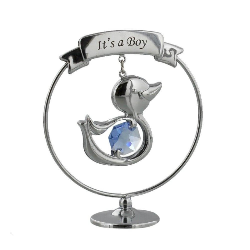 Marturie cu cristale Swarovski It's a Boy - model ratusca [1]