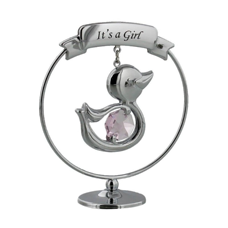 Marturie cu cristale Swarovski It's a Girl - model ratusca [1]
