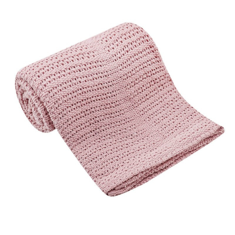 Paturica celulara din bumbac roz pentru bebelusi - Mother's Choice [2]
