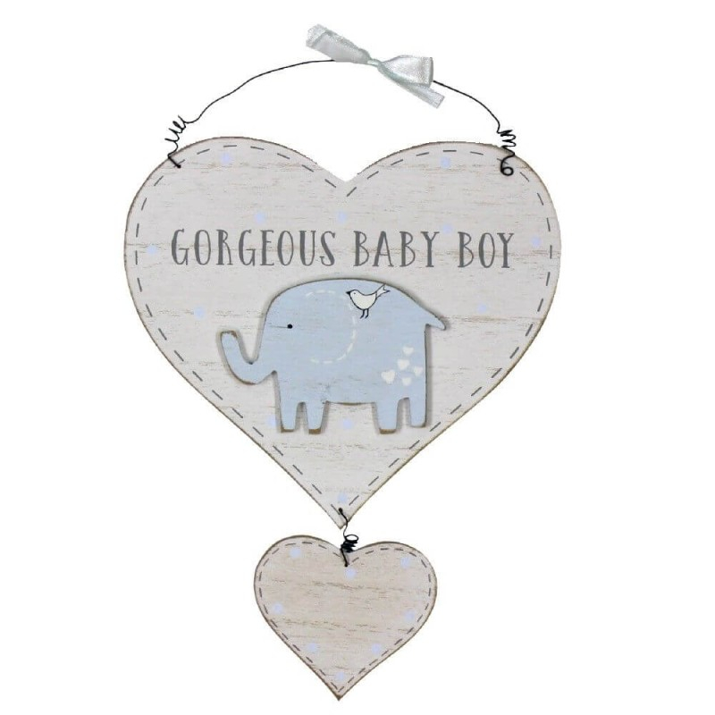 Placuta cu mesaj Gorgeous Baby Boy - Petit Cheri [1]