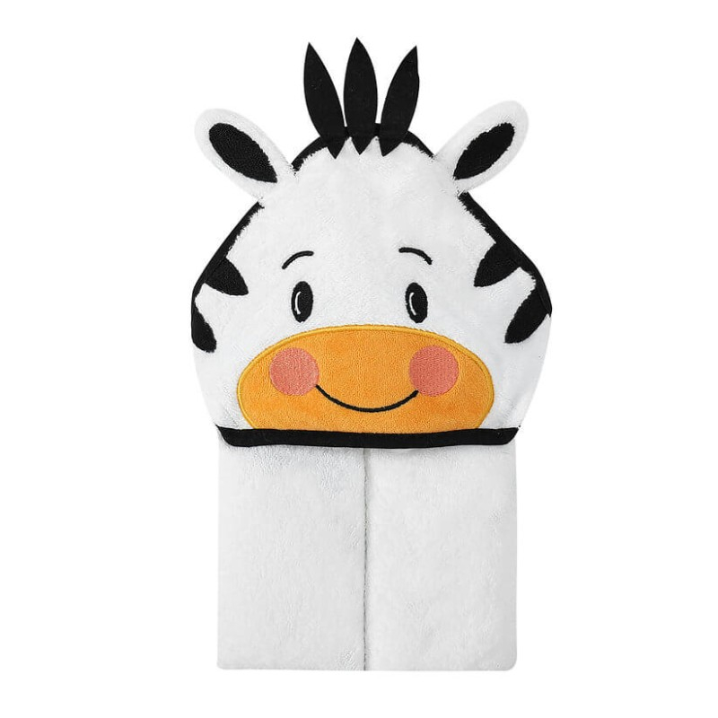 Prosop cu gluga din bumbac pentru bebelusi - zebra [1]