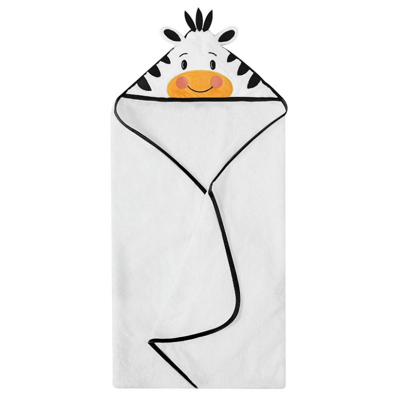 Prosop cu gluga din bumbac pentru bebelusi - zebra [2]