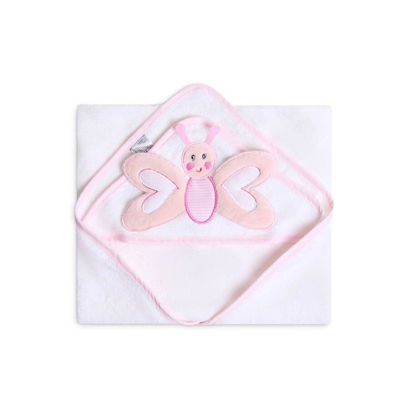 Prosop din bumbac cu gluga pentru bebelusi model fluturas - Mother's Choice [4]