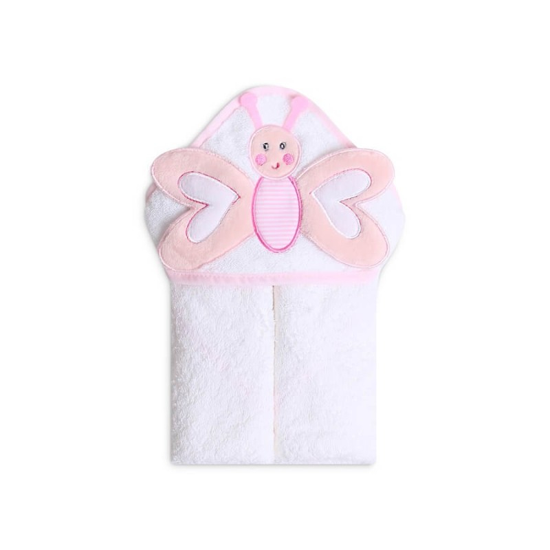 Prosop din bumbac cu gluga pentru bebelusi model fluturas - Mother's Choice [3]