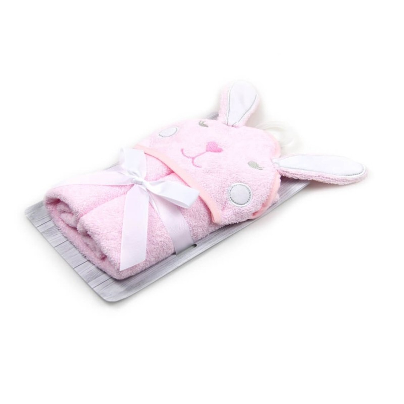 Prosop din bumbac cu gluga pentru bebelusi model iepuras - Mother's Choice [2]