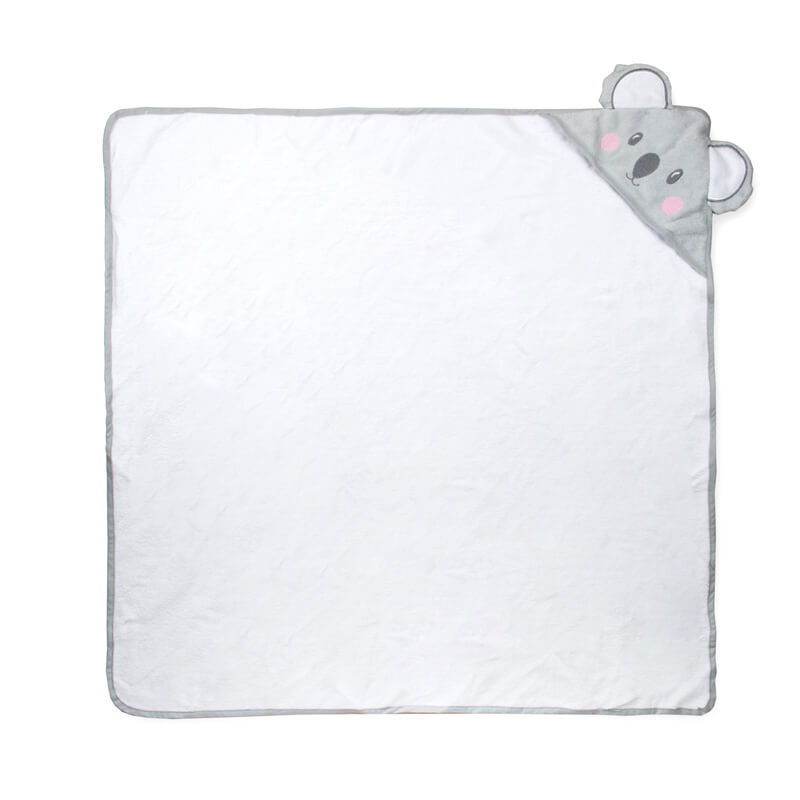 Prosop din bumbac cu gluga pentru bebelusi model ursulet koala gri - Mother's Choice [3]