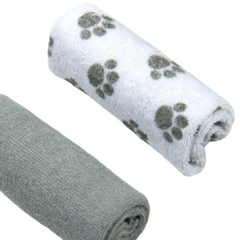 Set 4 mini prosopele pentru bebelusi - alb si gri - Mother's Choice [3]