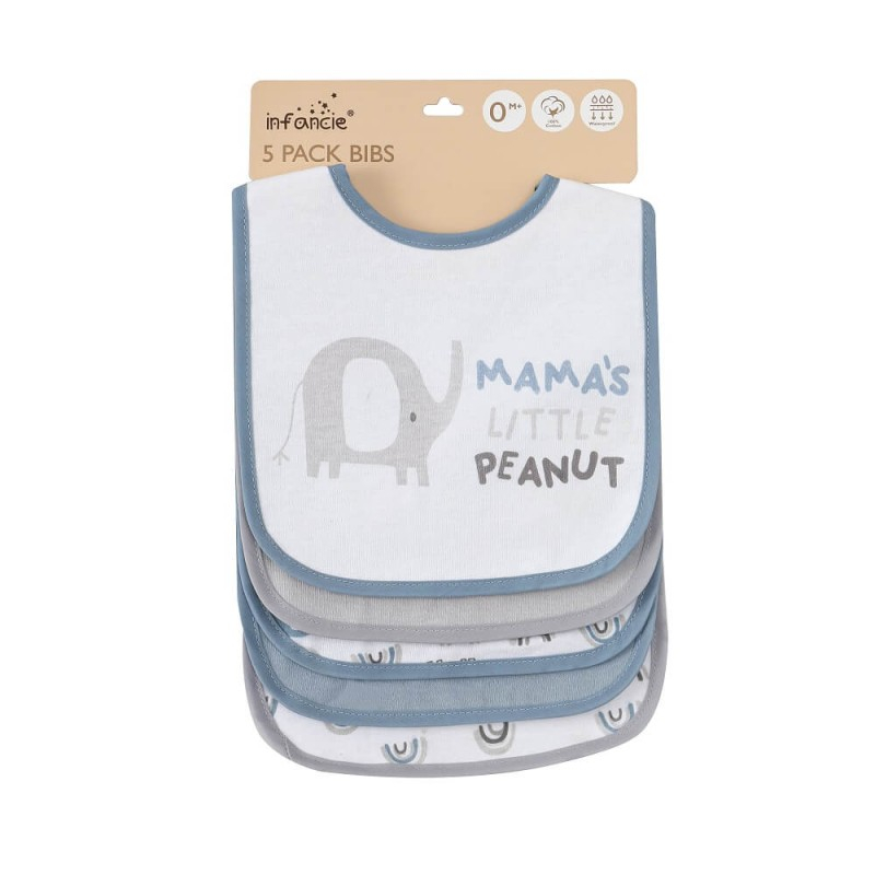 Set bavete pentru bebelusi 5 piese model elefantel Infancie [6]