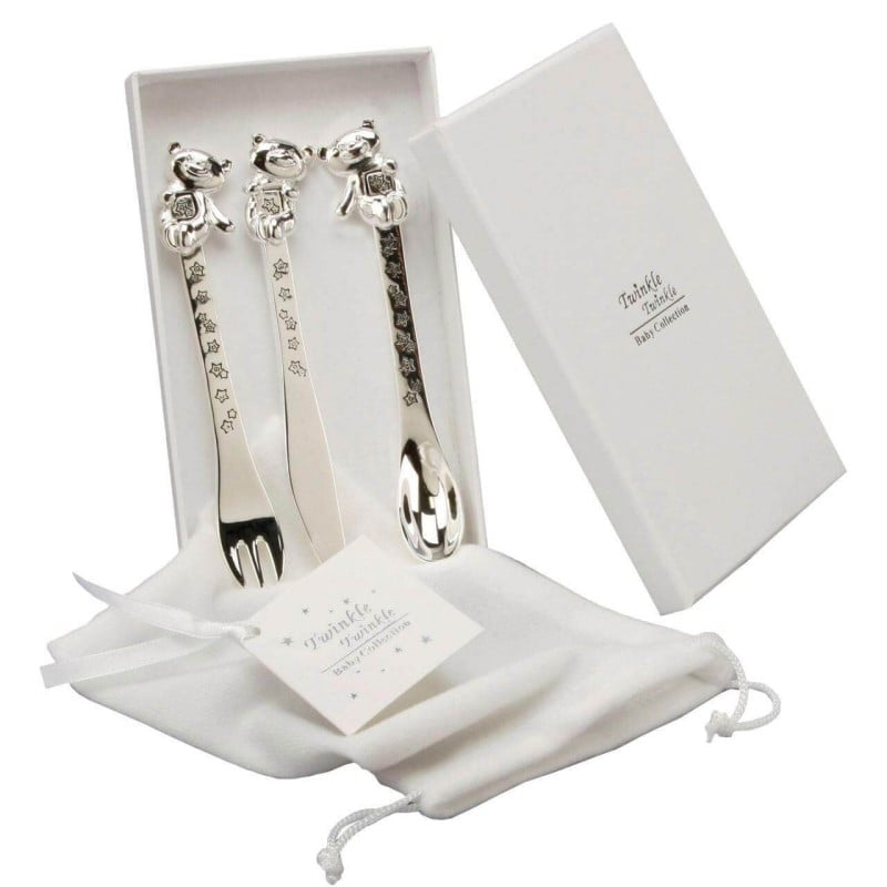 Set cadou 3 tacamuri argintate bebelusi - Twinkle Twinkle [1]