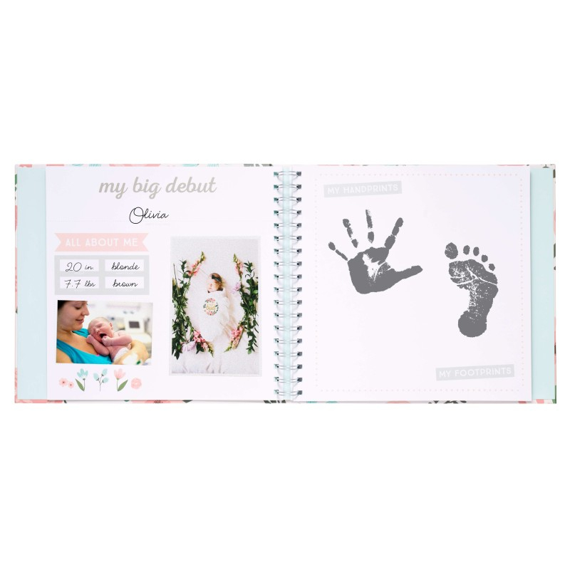 Set cadou caietul bebelusului model floral - Pearhead [4]