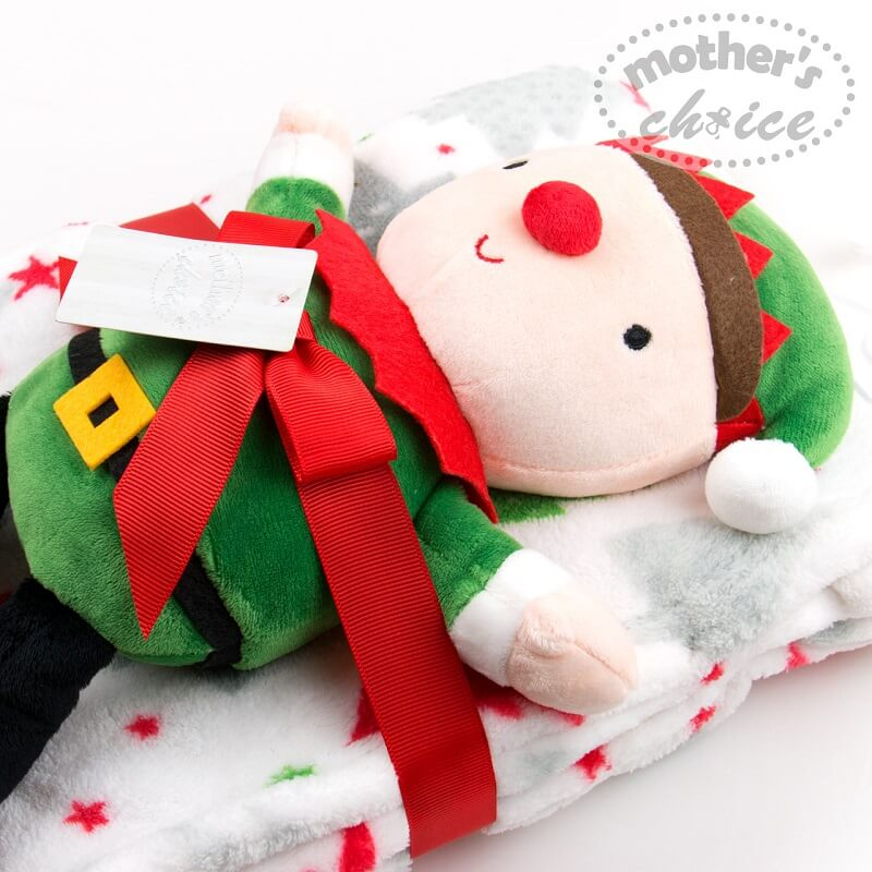 Set cadou Craciun cu paturica din fleece si jucarie de plus Elf - Mother's Choice [2]