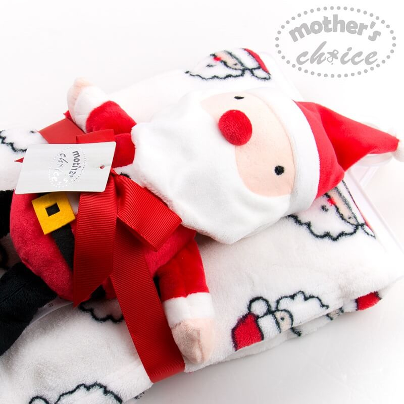 Set cadou Craciun cu paturica din fleece si jucarie Santa - Mother's Choice [2]