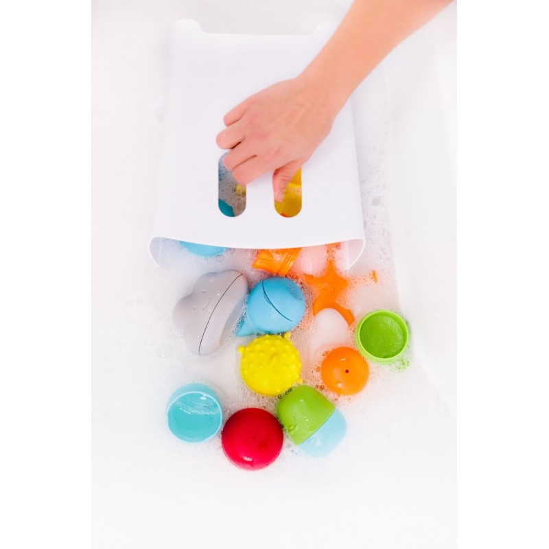 Set cadou jucarii de baie bebelusi si cos depozitare jucarii - Ubbi [5]