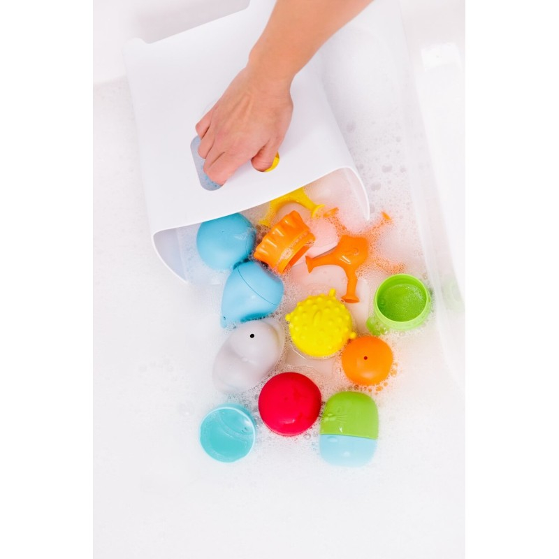 Set cadou jucarii de baie bebelusi si cos depozitare jucarii - Ubbi [4]