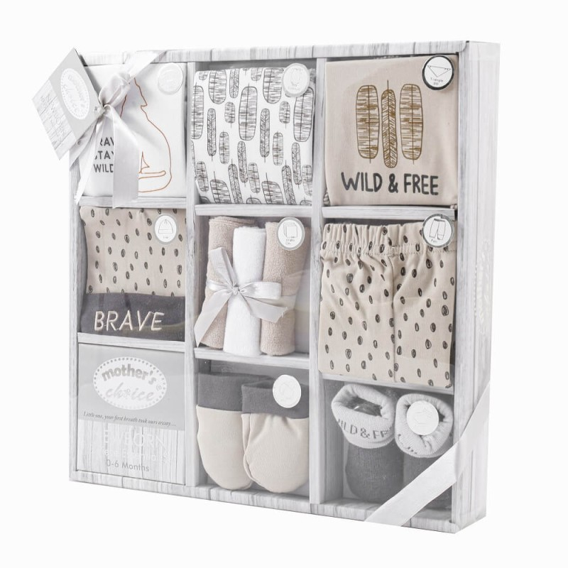 Set cadou nou nascuti 10 piese din bumbac model brave - Mother's Choice [1]