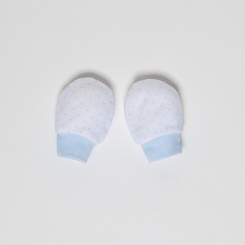 Set cadou nou nascuti alb si bleu 4 piese bumbac Inter Baby [4]