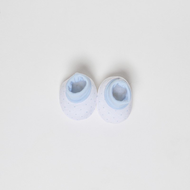 Set cadou nou nascuti alb si bleu 4 piese bumbac Inter Baby [5]