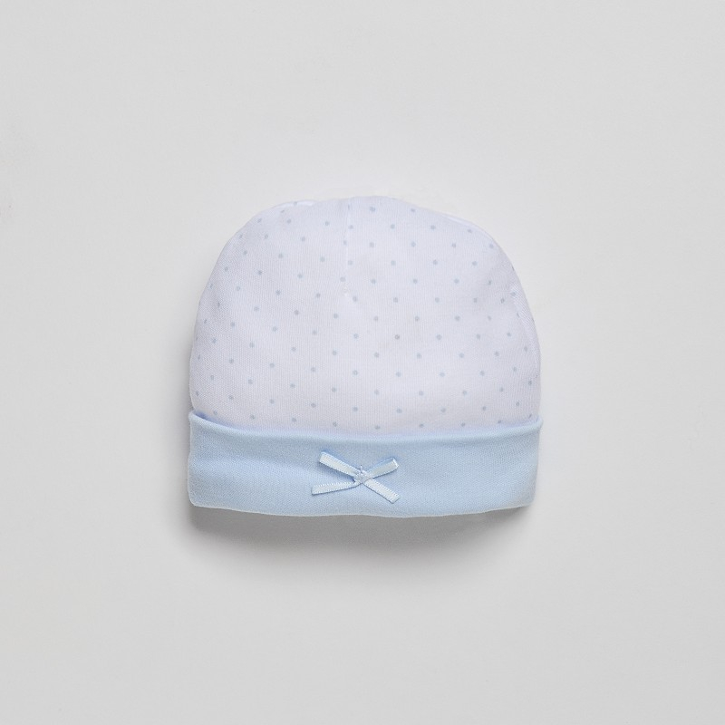 Set cadou nou nascuti alb si bleu 4 piese bumbac Inter Baby [2]