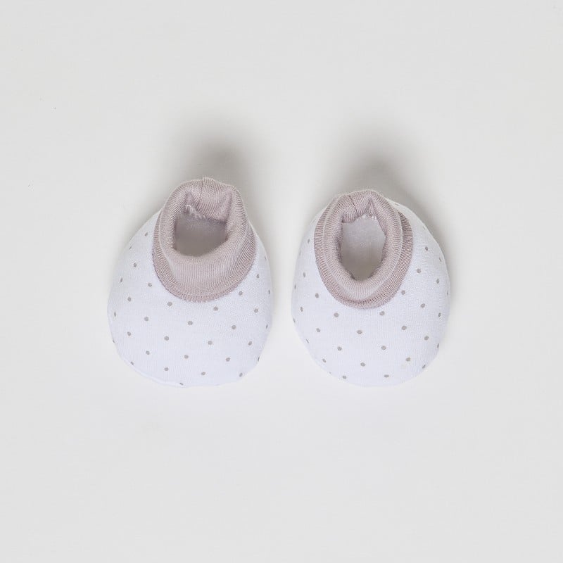 Set cadou nou nascuti alb si gri 4 piese bumbac Inter Baby [5]