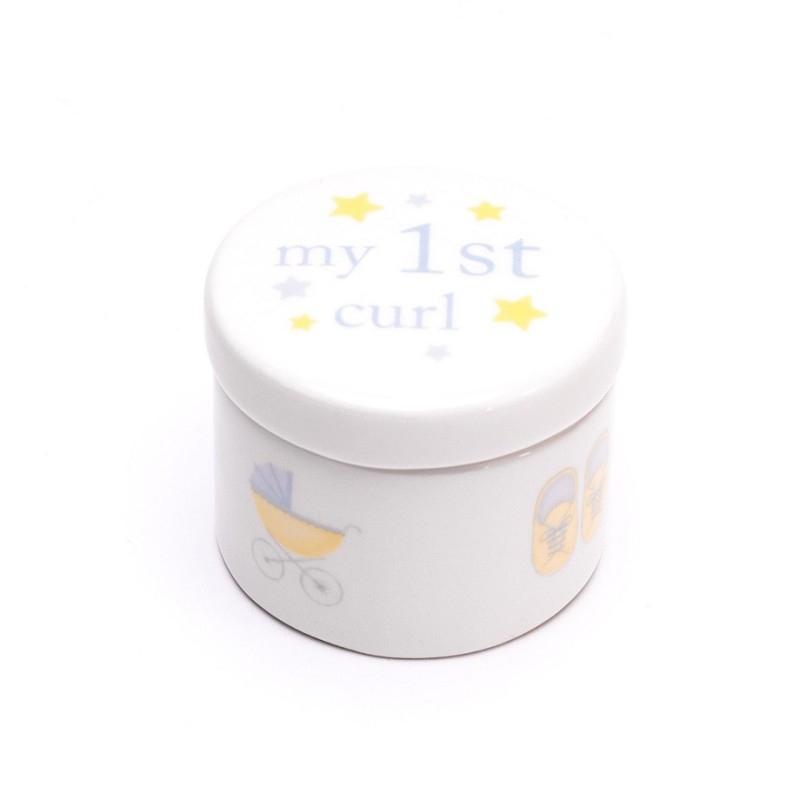 Set cadou pusculita si cutiute bleu din ceramica Hello Baby [2]