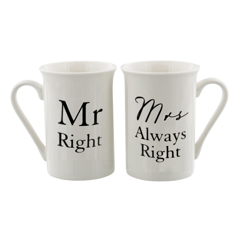 Set cani cadou cuplu Mr Right si Mrs Always Right - Amore [1]
