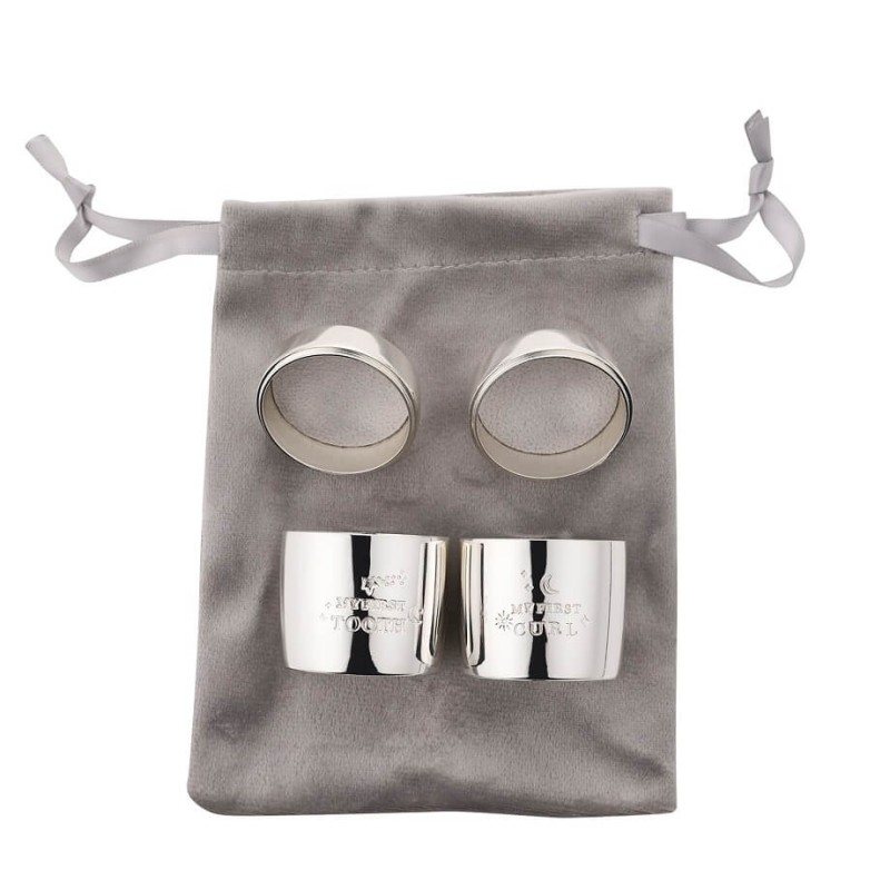 Set cutiute argintate luna si stea suvita si dintisor Bambino by Juliana [3]