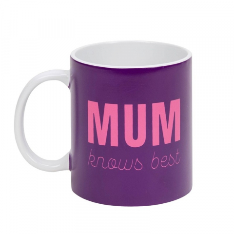 Cadouri pentru mamici si tatici - Cana termo cu mesaj Mum knows best - Now or Never