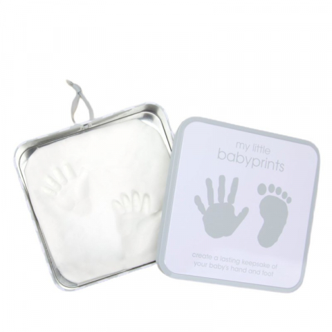 Kit-uri amprenta bebe - Cutie pentru mulaj manuta si piciorus white and grey - Pearhead