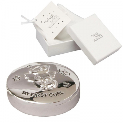 Cadouri bebelusi - Cutiuta argintata pentru prima suvita - Twinkle Twinkle