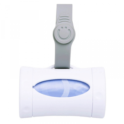 Cosuri si accesorii scutece - Dispenser portabil pentru pungute scutece alb - Ubbi On The Go 