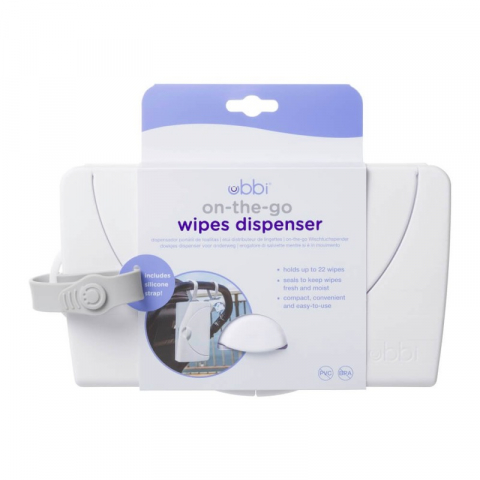 Dispenser portabil pentru servetele umede alb - Ubbi On The Go  [2]