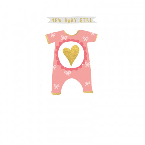 Felicitari si pungi cadou - Felicitare bebelusi model costumas New Baby Girl