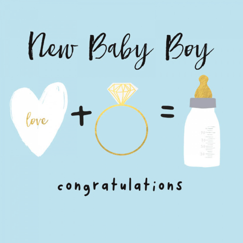 Felicitari si pungi cadou - Felicitare nou nascuti congratulations New Baby Boy