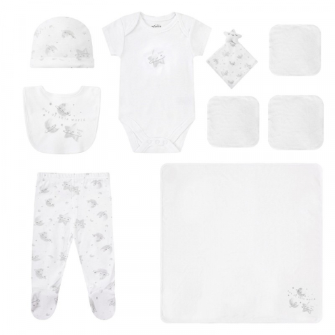 Hainute bebelusi - Hainute bebelusi set 10 piese bumbac model stelute - Infancie - marimea 3-6 luni