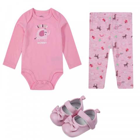 Hainute bebelusi - Hainute bebelusi set 3 piese I love my mommy marime 0-3 luni