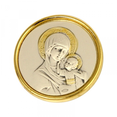 Cadouri bebelusi - Iconita argintata botez Fecioara Maria