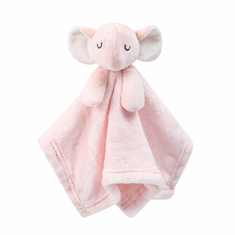 Jucarii - Jucarie de atasament pentru bebelusi cu mini paturica si elefantel roz - Infancie