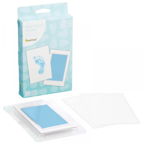 Kit amprenta cu cerneala pentru piciorus bebelus - Pearhead  - bleu [1]