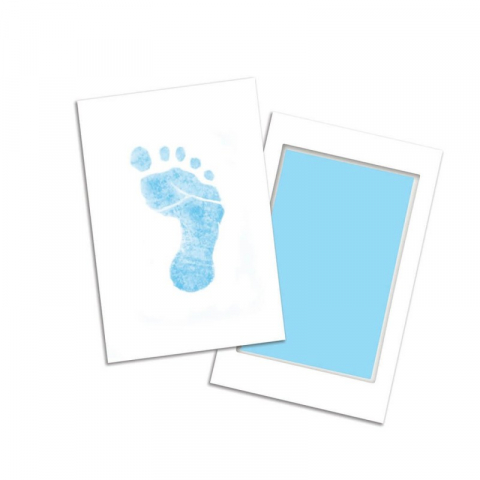 Kit amprenta cu cerneala pentru piciorus bebelus - Pearhead  - bleu [6]