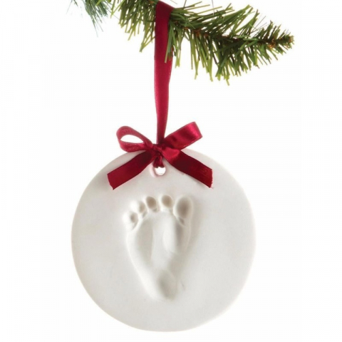 Cadouri Craciun - Kit amprenta mulaj manuta sau piciorus bebe pentru ornament bradut - Pearhead