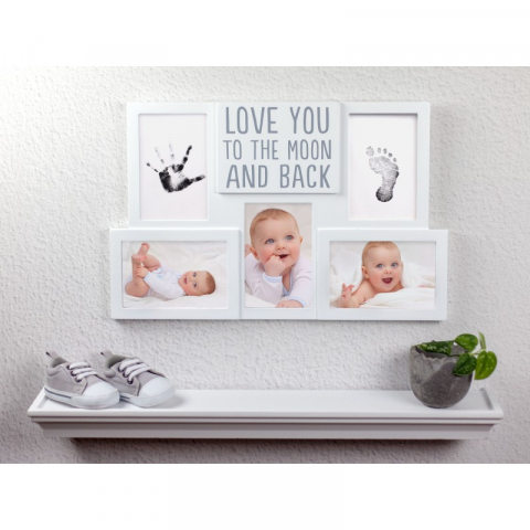 Kit rama foto amprente cerneala - Love you to the moon and back - Pearhead [3]