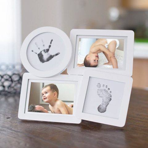 Kit rama foto multipla cu amprente din cerneala pentru manuta si piciorus - Pearhead [4]