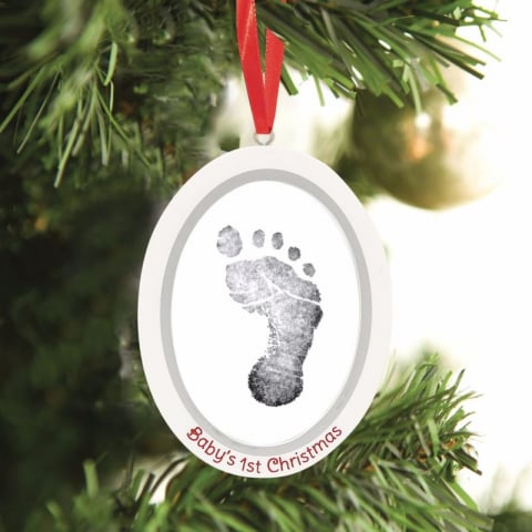 Kit rama foto ovala cu amprenta din cerneala Baby's First Christmas - Pearhead [1]