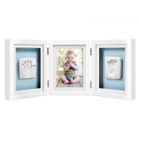Kit-uri amprenta bebe - Kit rama foto tripla cu amprente manuta si piciorus bebe - Pearhead